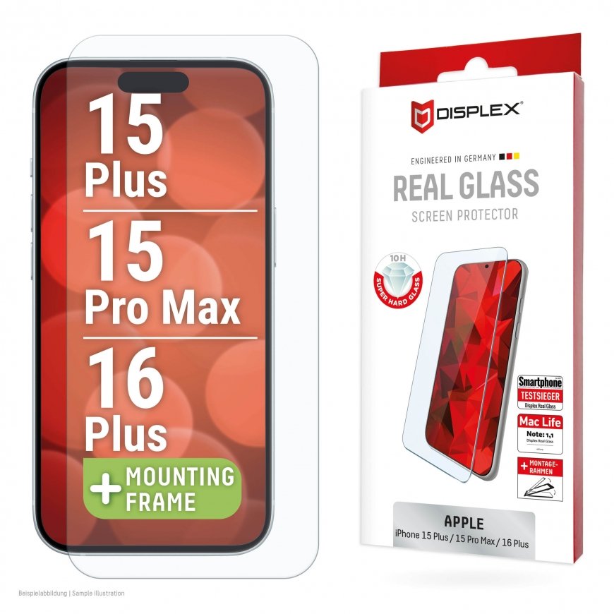 Displex 02013 Mobilā tālruņa ekrāna un aizmugures aizsargs Caurspīdīgs ekrāna aizsargs Apple 1 pcs