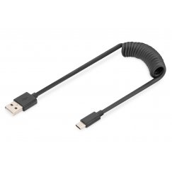 Digitus AK-300430-006-S USB kabelis USB 2.0 1 m USB A USB C Juoda