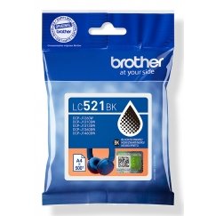 Brother LC521BK rašalo kasetė 1 vnt Originalus Juoda
