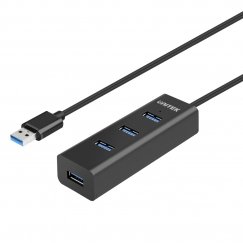UNITEK Y-3089 хаб-разветвитель USB 3.2 Gen 1 (3.1 Gen 1) Type-A 5000 Мбит/с Черный