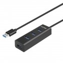 UNITEK Y-3089 interfeisa centrmezgls USB 3.2 Gen 1 (3.1 Gen 1) Type-A 5000 Mbit/s Melns UNITEK Y-3089 interfeisa centrmezgls USB 3.2 Gen 1 (3.1 Gen 1) Type-A 5000 Mbit/s Melns