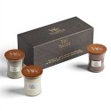 WoodWick Mini Jar Woody Giftset vahakynttilä Sylinteri Puu Ruskea, Valkoinen 3 kpl WoodWick Mini Jar Woody Giftset vahakynttilä Sylinteri Puu Ruskea, Valkoinen 3 kpl
