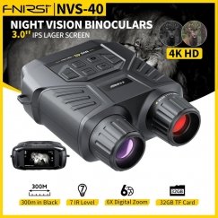 FNIRSI Telescope 4K HD Binoculars with Night Vision 6X Digital Zoom 300m Hunting Camping Scope Clock Observing Objects