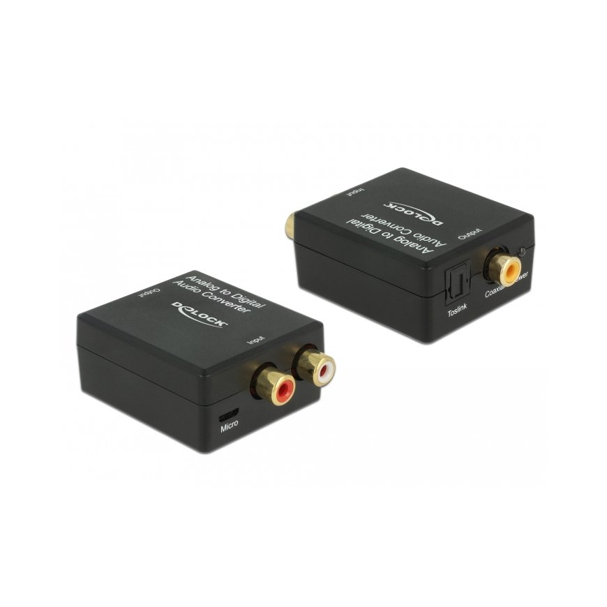 DeLOCK 63468 audio pārveidotājs Melns