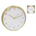 Настенные часы 30 см, золотые, 30 x 30 x 4 см, DECORLIFE Настенные часы 30 см, золотые, 30 x 30 x 4 см, DECORLIFE