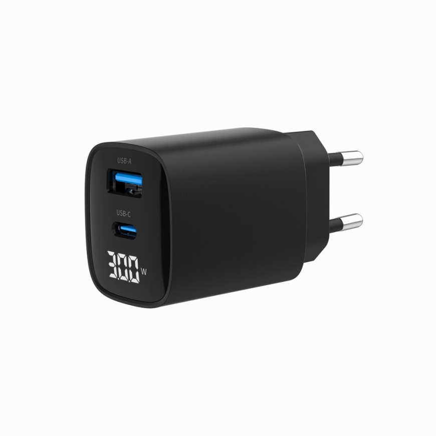 Gembird TA-UC-PDQC30LCD-BK-01 mobile device charger