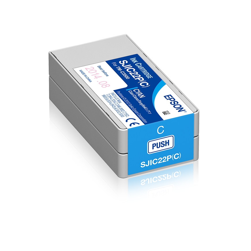 Epson SJIC22P(C): Ink cartridge for ColorWorks C3500 (Cyan)