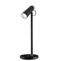 Immax TIT LED table lamp with Qi charging, black with golden elements Immax TIT LED table lamp with Qi charging, black with golden elements