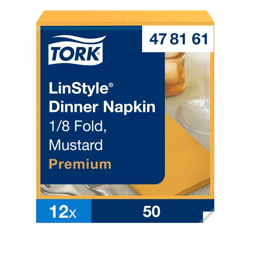 LINSTYLE Dinner Napkins, white, 1/8 fold, 39 x 39 cm, 50 pcs, 478180 – 2