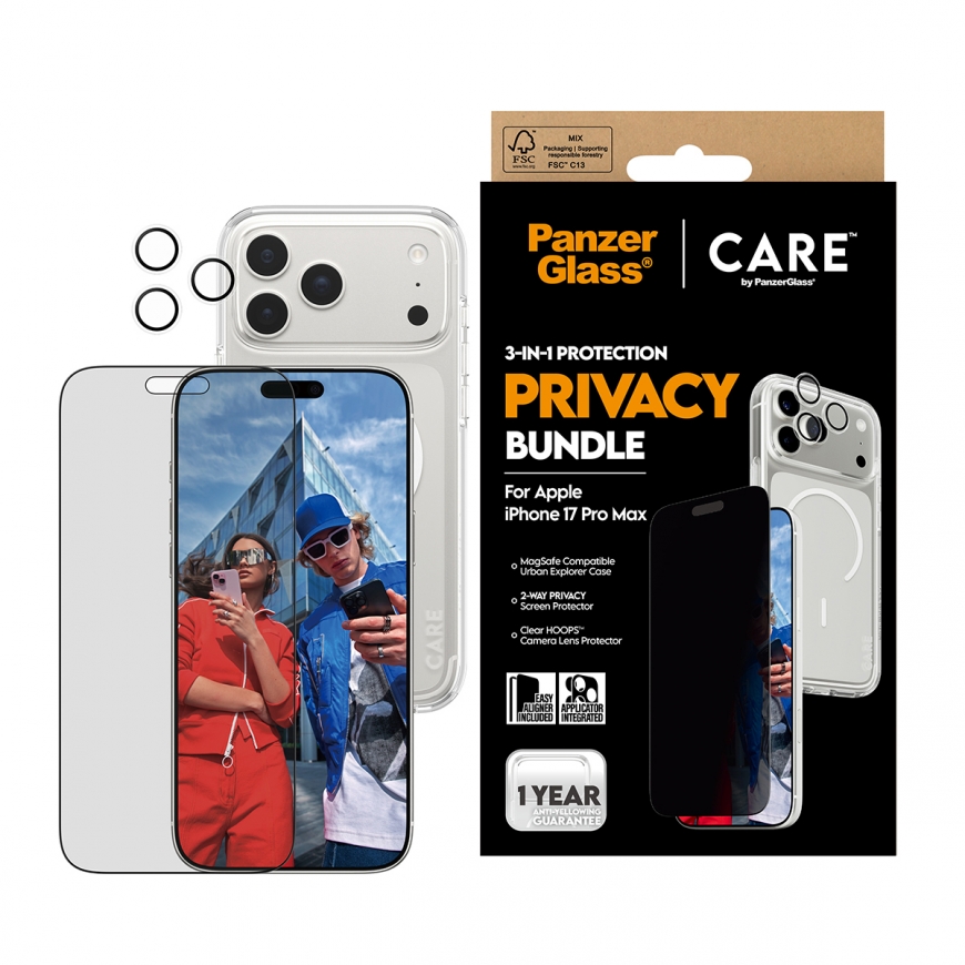 PanzerGlass ® | CARE by ® 3-in-1 Flagship Privacy Bundle iPhone 17 Pro Max – 2