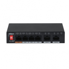 Dahua Technology PFS3006-4ET-60 Неуправляемый L2 Fast Ethernet (10/100) Питание по Ethernet (PoE) Черный