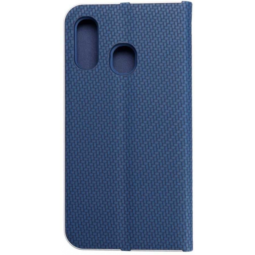 Dėklas Oem LUNA Book Carbon Samsung Galaxy A40 jaoks, sinine