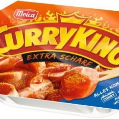 Very spicy ready-to-eat pork snack MEICA CurryKing, with curry sauce, 220 g