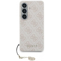 „Guess 4G Classic Logo Charm MagSafe“ maciņš, piemērots „Samsung Galaxy S26“, rozā krāsā
