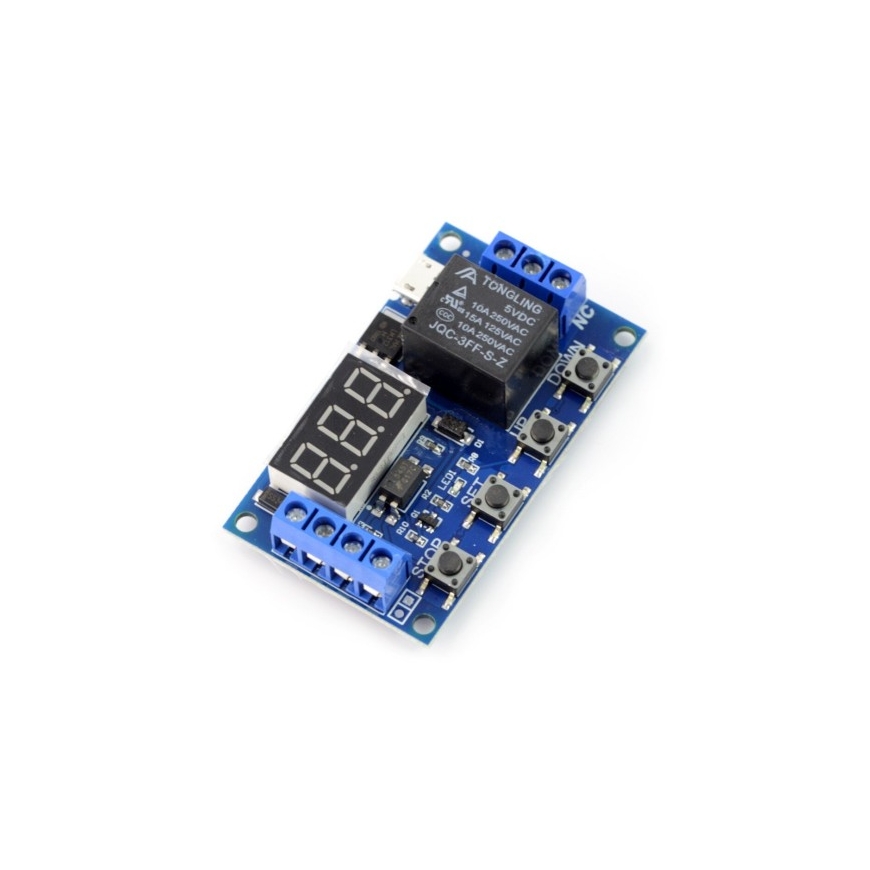 OEM Relay Module 1 Channel with Delay - 10A/250VAC Contacts - 5V Coil