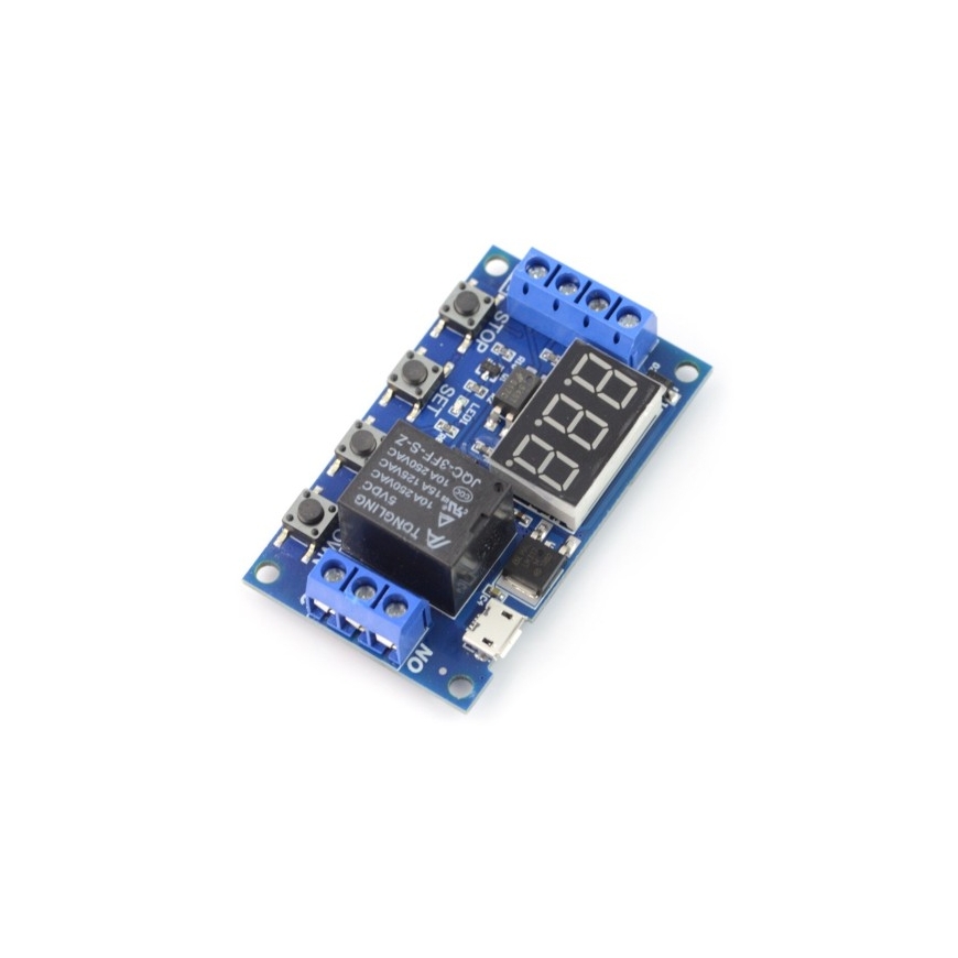 OEM Relay Module 1 Channel with Delay - 10A/250VAC Contacts - 5V Coil – 2