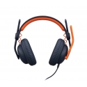 Logitech 981-001389 наушники/гарнитура Проводная Оголовье Обучение Синий, Оранжевый