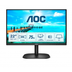 AOC B2 22B2H/EU PC lamekuvar 54,6 cm (21.5") 1920 x 1080 pikslit Full HD LED Must