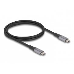 DeLOCK 81191 USB кабель USB4 Gen 2x2 1 m USB C Черный, Серый