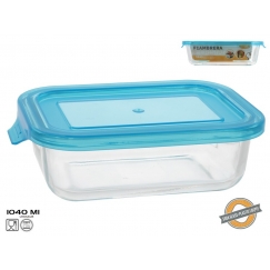 Taisnstūra stikla pusdienu kārba 1040 ml, 6 x 22 x 15,5 cm, KITC