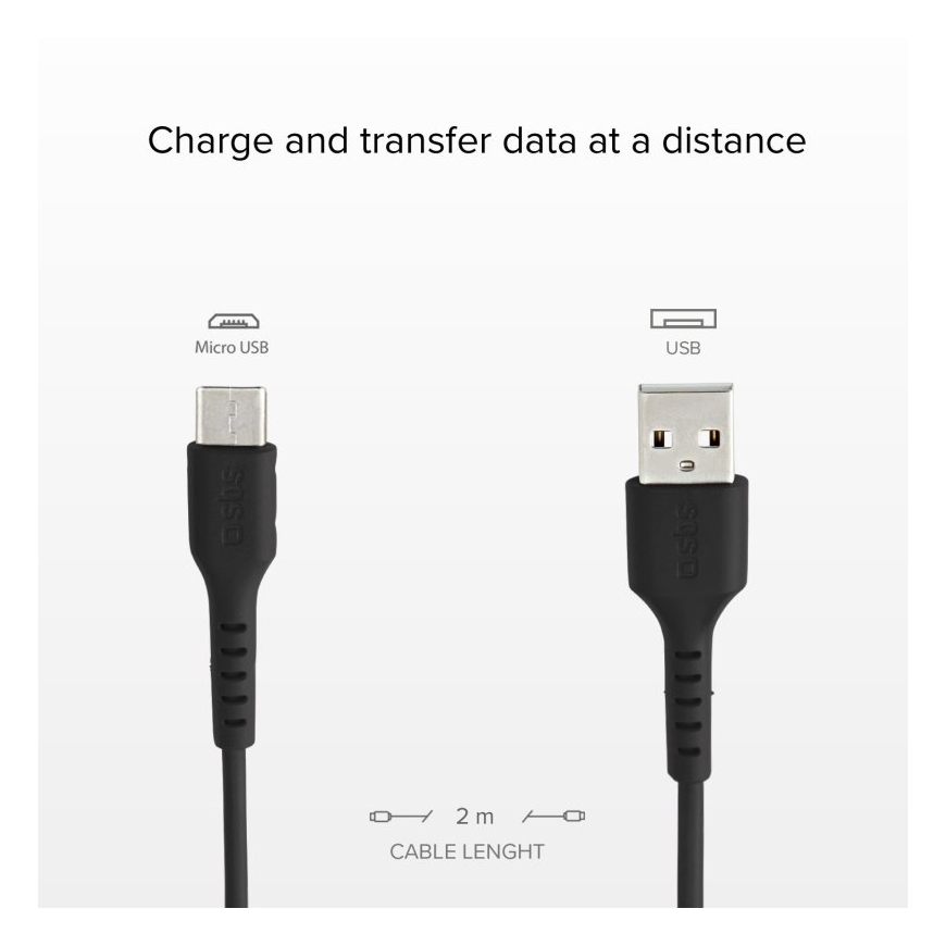 SBS TECABLEMICRO2K USB кабель USB 2.0 2 m USB A Micro-USB B Черный – 3