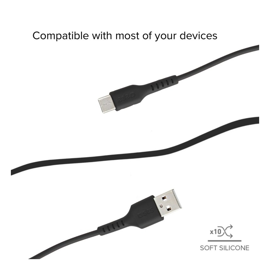 SBS TECABLEMICRO2K USB kabelis USB 2.0 2 m USB A Micro-USB B Juoda – 4