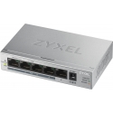 Zyxel GS1005HP Hallitsematon Gigabit Ethernet (10/100/1000) Power over Ethernet -tuki Hopea Zyxel GS1005HP Hallitsematon Gigabit Ethernet (10/100/1000) Power over Ethernet -tuki Hopea