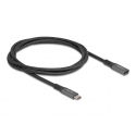 DeLOCK 80022 USB-kaapeli USB 3.2 Gen 2 (3.1 Gen 2) 1 m USB C musta