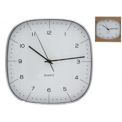 Wall Clock, Silver, 29 x 29 x 4,3 cm, DECORLIFE