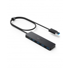 Anker Innovations A7516016 interfeisa centrmezgls USB 3.2 Gen 1 (3.1 Gen 1) Type-A 5000 Mbit/s Melns