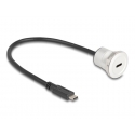 DeLOCK 88183 USB cable 0.3 m USB C Black, Silver DeLOCK 88183 USB cable 0.3 m USB C Black, Silver
