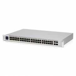 Ubiquiti UniFi USW-48-POE-EU võrgulüliti Juhitav Gigabit Ethernet (10/100/1000) Power over Ethernet tugi Hõbe