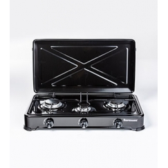 Ravanson K-03TB Black, White Countertop 60 cm Gas 3 zone(s)