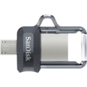 SanDisk Ultra Dual m3.0 USB-muisti 256 GB USB Type-A / Micro-USB 3.2 Gen 1 (3.1 Gen 1) musta, Hopea, SanDisk Ultra Dual m3.0 USB-muisti 256 GB USB Type-A / Micro-USB 3.2 Gen 1 (3.1 Gen 1) musta, Hopea,
