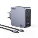 Ugreen Nexode Pro 160W GaN Charger with USB-C Cable Universaali musta, Harmaa AC Pikalataus Sisätila Ugreen Nexode Pro 160W GaN Charger with USB-C Cable Universaali musta, Harmaa AC Pikalataus Sisätila