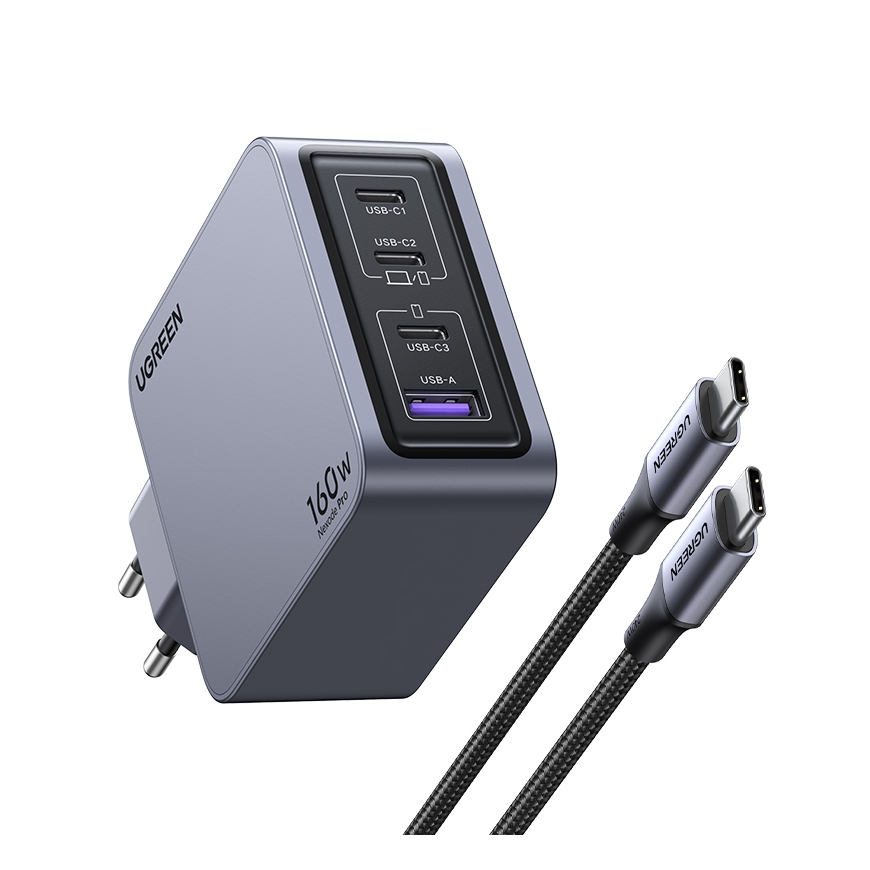 Ugreen Nexode Pro 160W GaN Charger with USB-C Cable – 3