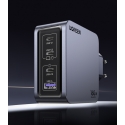 Ugreen Nexode Pro 160W GaN Charger with USB-C Cable Universaalne Must, Hall Vahelduvvool Kiirlaadimi Ugreen Nexode Pro 160W GaN Charger with USB-C Cable Universaalne Must, Hall Vahelduvvool Kiirlaadimi