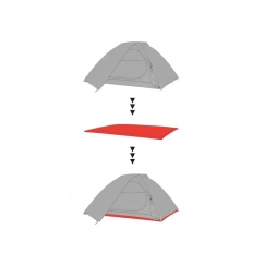 Hannah Outdoor Groundsheet 2 защитный тент, 155 x 225 см, серый