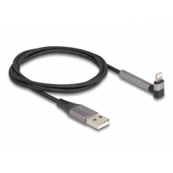 DeLOCK 85404 кабель с разъемами Lightning 1,5 m Черный, Серый