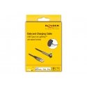 DeLOCK 85404 lightning kabelis 1,5 m Melns, Pelēks