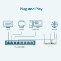 TP-Link TL-SG108E Vadīts L2 Gigabit Ethernet (10/100/1000) Melns TP-Link TL-SG108E Vadīts L2 Gigabit Ethernet (10/100/1000) Melns
