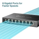 TP-Link TL-SG108E Vadīts L2 Gigabit Ethernet (10/100/1000) Melns TP-Link TL-SG108E Vadīts L2 Gigabit Ethernet (10/100/1000) Melns
