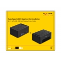 DeLOCK 64187 saugojimo diskų korpusas HDD / SSD aptvaras Juoda 2.5/3.5"
