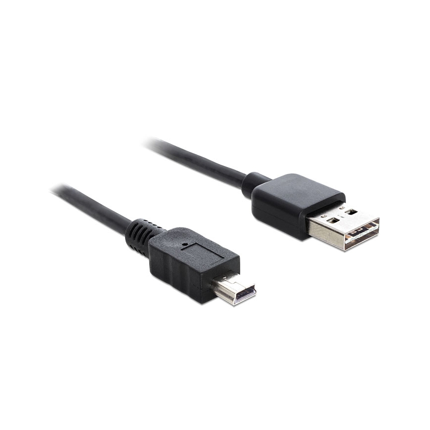 DeLOCK 3m USB 2.0 A - mini USB m/m USB kabelis USB A Mini-USB B Juoda