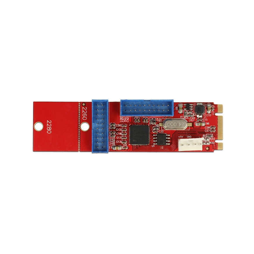 DeLOCK 62843 liitäntäkortti/-sovitin Sisäinen USB 3.2 Gen 1 (3.1 Gen 1) – 2
