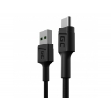 Green Cell KABGC25 USB кабель 0,3 m USB A USB C Черный Green Cell KABGC25 USB кабель 0,3 m USB A USB C Черный