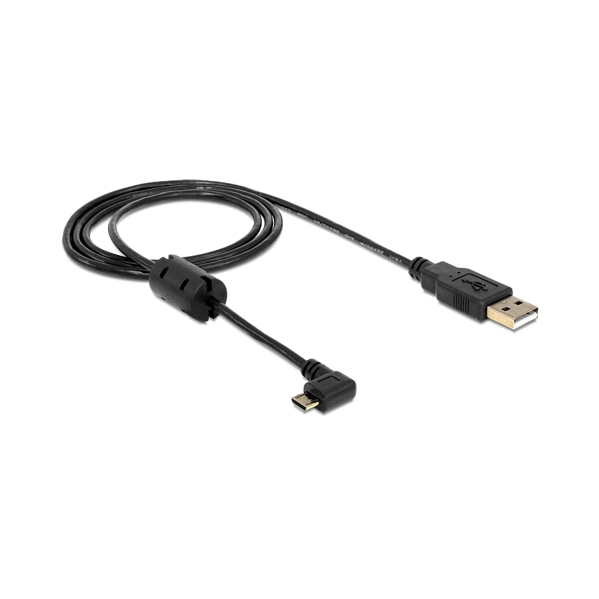 DeLOCK 83250 USB kabelis USB 2.0 1 m USB A Micro-USB B Juoda