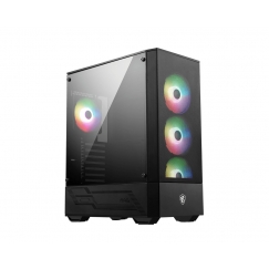 MSI MAG Forge 112R „Midi Tower“ Juoda, Permatomas