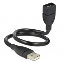 DeLOCK 35cm USB 2.0 USB kabelis 0,35 m USB A Melns
