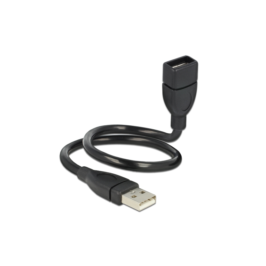 DeLOCK 35cm USB 2.0 USB кабель 0,35 m USB A Черный